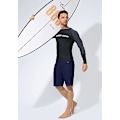 Miniatyrbilde 2 av 5: Badebukser for menn, hurtigtørkende strandshorts med glidelåslomme, badebukser for menn - Uten nettingfôr - XL - Marineblå