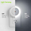 Miniatyrbilde 3 av 5: Nattlamper som plugges i veggen, nattlys, skumring til daggry-sensor, hvitt LED-nattlys 0,5W, 2-pakning nattlampe for voksne, soverom, bad, gang,