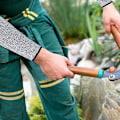 Miniatyrbillede 2 af 5: Armbeskyttelsesærmer Niveau 5 Beskyttelse Skære- og brandresistente ærmer Anti-slid Underarmsærmebeskytter Sort/Grå