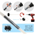 Miniatyrbilde 5 av 5: Pipebørste-sett, Pipe Rengjøringsverktøy Pipe Feiing Kit Inneholder 9 (40cm) Fleksible Stenger og 1 (100mm) Pellet Ovns Pipe Feiing