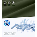 Miniatyrbilde 4 av 5: Badebukser for menn, hurtigtørkende strandshorts med glidelåslomme, badebukser for menn - Uten nettingfôr - XL - Army Green