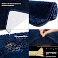 Miniatyrbild 3 av 4: Halkskyddad extra tjock badrumsmatta i mikrofiber, absorberande duschmatta för badrum, maskintvättbar (blå, 40 x 60 cm)