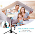 Miniatyrbillede 4 af 5: Stabil Selfie Stick Tripod med Fyldlys, 44 Tommer Udtrækkelig Selfie Stick med Trådløs Fjernbetjening og Tripod Stand 360 Graders Rotation til iPhone 15/14/13/12
