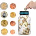 Miniatyrbillede 5 af 5: Automatisk møntbeholder til bankdisk med LCD-skærm og stor kapacitet til børn og voksne HIASDFLS