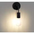 Miniatyrbillede 1 af 5: Sort væglampe, E27 Edison industriel læselamper til seng soveværelse korridor trappe indendørs retro natlys belysning badeværelse væg