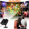Miniatyrbilde 3 av 5: Juleprojeksjonslampe, 12 lysbilder + 10 farger LED-bølge lysprojektor IP65 utendørs med fjernkontrollprojektor for jul, Halloween,