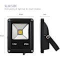 Miniatyrbillede 2 af 5: 12V DC LED-projektør, 10W Mini IP65 Udendørs Vandtæt Arbejdslys, 900lm, 3000K, Varm Hvid Sikkerhedslys, 80W Ækvivalent Halogenpære, 2