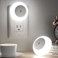 Miniatyrbilde 1 av 5: Nattlamper som plugges i veggen, nattlys, skumring til daggry-sensor, hvitt LED-nattlys 0,5W, 2-pakning nattlampe for voksne, soverom, bad, gang,