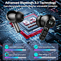 Pikkukuva 2 / 5: 2025 Bluetooth 5.3 Langattomat Kuulokkeet - 4 ENC Melunvaimennusta, IP7 Vedenkestävä, 40H Toistoaika, USB-C
