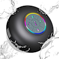 Miniatyrbild 1 av 5: Stor Sugkopp Vattentät Bluetooth-högtalare LED-ljus Vattentät Badrums Bluetooth-högtalare (Svart)