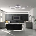 Miniatyrbild 4 av 5: LED-taklampor, modern vit akrylpanellampa i metall, 24W 5500K vågformad lampa för hem vardagsrum badrum kök sovrum vardagsrum R