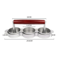 Miniatyrbilde 2 av 5: Mini Hamburger Presser 3 Slot Små Patty Press Triple Biff Maker Mold Maskin Kjøtt Kjøkken