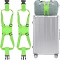 Bagage elastiska remmar TSA-godkända, resväska elastiska remmar för resväskor Lägg till en väska (grön) 2 stycken