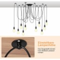 Miniatyrbilde 3 av 5: Spider-lysestake DIY taklampe pendellampe pendellampe brakett retro industriell taklampe spisestue soverom stue Di