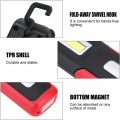 Miniatyrbillede 2 af 5: COB Bærbar LED-lampe USB-opladelig COB arbejdslampe Multifunktionel lommelygte med hængekrog, magnetiske holdere til autoreparation, camping