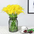 Miniatyrbilde 2 av 5: 20 stk kunstige brudebuketter med calla liljer i latex (gult)