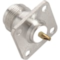 Miniatyrbilde 4 av 5: 4-hulls N-type RF-koaksialkontakt med loddekopper, sølv