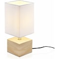 Miniatyrbillede 1 af 5: Moderne Dekorationsnatlampe, [E14 Pære Inkluderet] Æstetisk Atmosfære Læsebordlampe Træ Øjenpleje Natur Soveværelse Belysning (HVID) [E