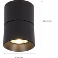 Miniatyrbilde 5 av 5: Justerbare LED-spotlights for takmontering, 7W LED-spotlights for takmontering, justerbar vinkel, taklampe, COB-lampe, 360～