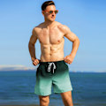Miniatyrbild 3 av 5: 2-i-1 Badbyxor för Män 7 Tum Badbyxor Badkläder Set Strandshorts - Storlek L - Gradient Grön - Svart