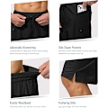 Miniatyrbillede 4 af 5: Badebukser til mænd, hurtigtørrende strandshorts med lynlåslomme, badebukser til mænd - uden mesh-foring - XL - Sort