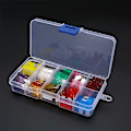 Miniatyrbillede 3 af 5: 50 stk. blandet medium standard bladfuse 32v assorteret sæt bil auto 3a-40a+boks til bil varevogn lastbil coa