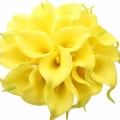 Miniatyrbilde 1 av 5: 20 stk kunstige brudebuketter med calla liljer i latex (gult)