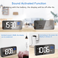 Miniatyrbild 5 av 5: Digital Väckarklocka - USB Uppladdningsbar med Temperaturvisning, Snooze & Dubbla Alarm för Sovrum, Kontor & Resor