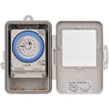 24-timmars mekanisk timer 15-minuters timer Timer IP53 Skyddsklass med batteri TB388R AC100-240V Grå