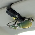 Miniatyrbillede 2 af 5: 2-pak Brilleindfatninger til Bilvisir, Solbrillebrilleholder med Billetkortholder - Sort