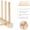 Miniatyrbild 2 av 4: 2 st bambu diskställ, köksförvaring diskställ diskställ bambu tallriksställ, för bambuskål, träplatta, glasskål, skärbrädeställ