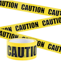 Miniatyrbild 1 av 5: Varningstape, 25M CAUTION Självhäftande Säkerhetstejp Gul Varningstape för Arbetsplats och Farligt Område Användning (Svart/Gul)