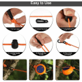 Miniatyrbilde 4 av 5: Camping Retractable Clothesline, med 10 faste løkker og 20 klesklyper, 8M utendørs justerbar klesline for utendørs reiseferie Camp