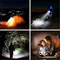 Miniatyrbillede 5 af 5: Genopladelig lommelygte, 30000-100000 lumen høj effekt LED vandtæt lommelygtelampe ultra lys (25W XLM-L2)