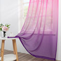 Miniatyrbillede 3 af 5: Lilla Pink Ombre Gennemsigtige Gardiner - Himmel Gradient 2-Panel Sæt - Lysfiltrerende til Pigeværelse, Børnehave & Prinsesse Tema Indretning