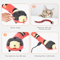 Miniatyrbilde 4 av 5: Smart Sensing Slangeleke for Katter - Interaktiv Elektronisk USB-leke, Realistisk Falsk Slange for Halloween & Lek