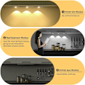 Miniatyrbillede 2 af 5: 40cm Bevægelsessensor Skab Lampe, Justerbar Genopladelig USB Trådløs LED Skab Lampe 3000K-6000K LED Belysning Studie Køkken Natlys Skab