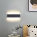 Pikkukuva 2 / 5: Sisäseinävalaisin LED Musta 31CM Lämmin Valkoinen Seinävalaisin 20W 3000K Moderni Makuuhuoneeseen Olohuoneeseen Portaikkoon Käytävään Kylpyhuoneeseen