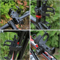 Miniatyrbillede 5 af 5: Sæt med 2 flaskeholdere til cykel - flaskeholder til cykel - med støtte og skruer og to velcrostropper - til cykel - sort