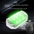 Miniatyrbilde 2 av 5: Pakke med 4 trådløse LED-strobelys med høy lysstyrke, 7 farger USB-oppladbare blinkende lys, nattsignal for sykling