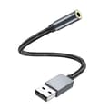 USB till 3.5mm (hona) ljudadapter Grå Grå