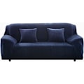 Miniatyrbillede 1 af 5: Tykke Sofaovertræk 1/2/3/4 Personers Ensfarvet Sofa Beskytter Fløjl Nem Tilpasning Elastisk Stof Strækbar Sofaovertræk (Blå, 2 Personer 145-185cm)