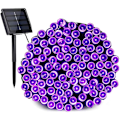Pikkukuva 1 / 5: Ulkoilman aurinkokäyttöiset violetit jouluvalot 22M 200 LED vedenpitävät valosarjat 8 tilaa koristevalot puutarha-aidoille terassille