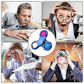 Miniatyrbild 3 av 5: Chrome Pop It Fidget Spinner - Metallisk Blå Popper Leksak - Stressreducerande Gåva för Barn