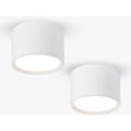 Miniatyrbild 1 av 5: LED-takspotlight Vit Varmvitt 3000K 12W Set om 2 Taklampa Vardagsrum Matsal Kök Korridor Sovrum Ø140MM [Ene