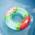 Miniatyrbillede 4 af 5: Svømmebøje, oppustelige pool floats, vandmelonformede flydende legetøj, sommerlegetøj til svømmebassin, strand, poolpartydekorationer (90 cm)