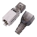 Miniatyrbilde 2 av 5: 10 stk/pakke RJ45 skjermet verktøyfri Cat 7 termineringsplugg Cat7 plugg/Cat7 kontakt modulære kontakter 23/24AWG-grå