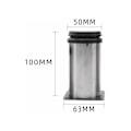Miniatyrbillede 5 af 5: Højdejusterbare ben 200mm Tykke skabsben Bordben Møbelben, Børstet rustfrit stål, Justerbar højde 0-15mm Leveres med Sta