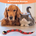Miniatyrbilde 5 av 5: Smart Sensing Slangeleke for Katter - Interaktiv Elektronisk USB-leke, Realistisk Falsk Slange for Halloween & Lek
