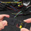 Miniatyrbilde 4 av 5: Vanntett kontakt 1/2/3/4 Pin Vanntett bil elektrisk kontakt for motorsykkel scooter bil lastebil campingvogn-352 stykker